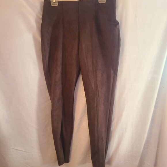 Moto Boho Boho Rock NYGARD LUXE Slims SZ L Legging 14-16 Dark Brown Faux Suede - Picture 2 of 5